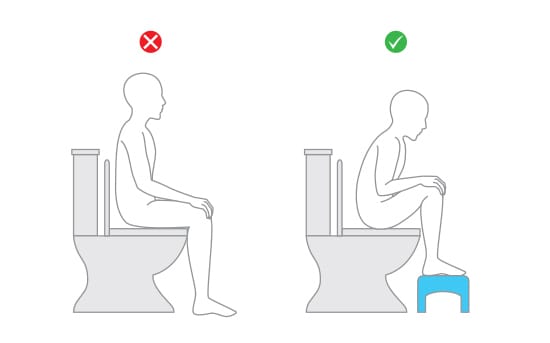 변기에 앉는 올바른 자세